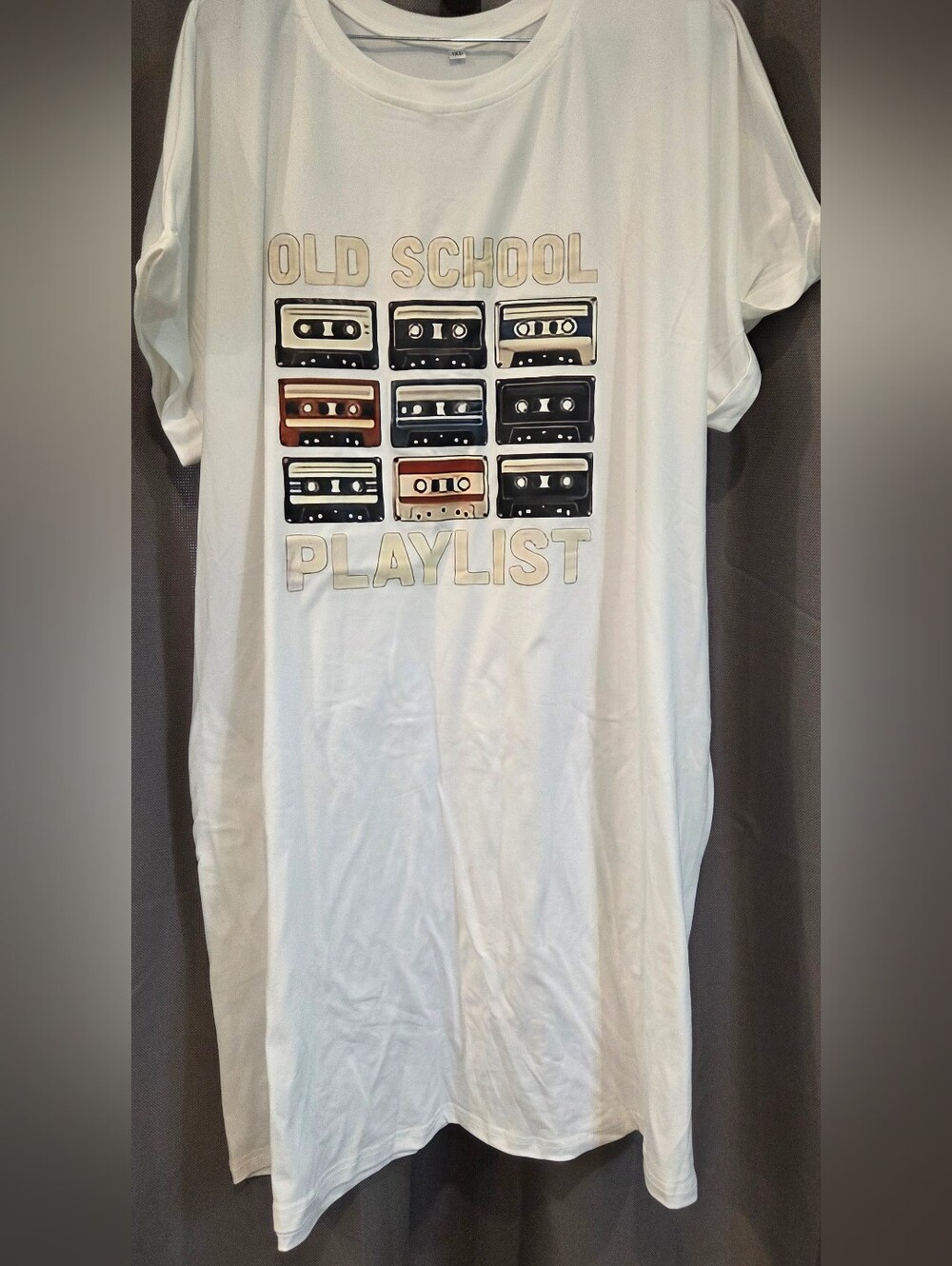 Off White 'Old School Playlist' Graphic Tshirt Dress